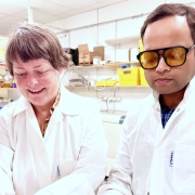 Project participants Kerstin Ramser and Alok Patel in a research laboratory at Luleå University of Technology, Sweden. Courtesy of Alok Patel.