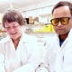 Project participants Kerstin Ramser and Alok Patel in a research laboratory at Luleå University of Technology, Sweden. Courtesy of Alok Patel.