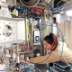 Marjan Bozhagian Bäckman, Bio4Energy, performing an experiment at the Balder beamline, MAX IV Laboratory. Photo by courtesy of Nils Skoglund.