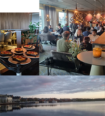 Dinner at Hotel Clarion Sense, where participants enjoyed great food and conversation in a relaxed setting.