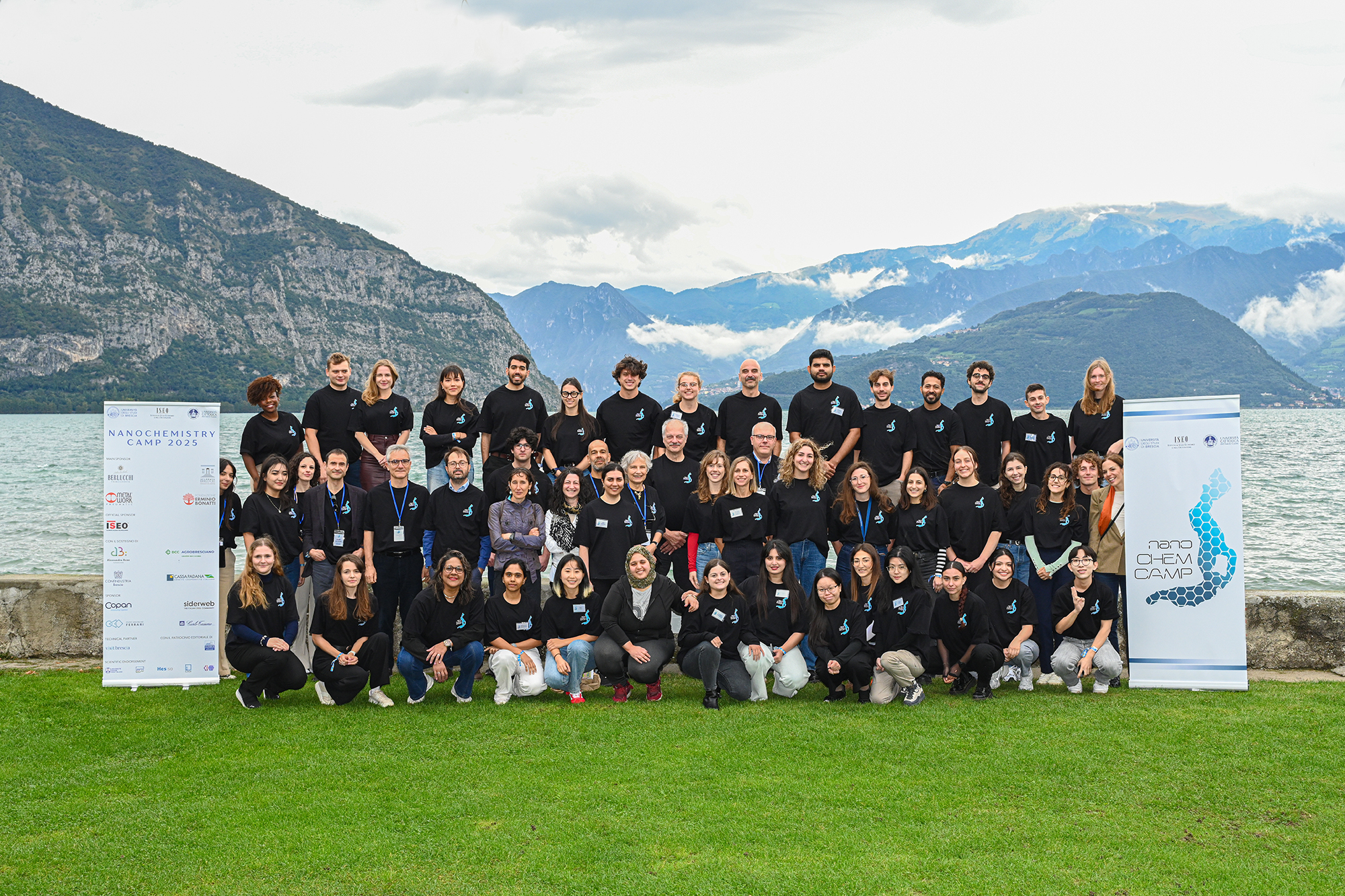 All participants at the Nanochemistry Camp in Iseo, Italy, 2025. Photo by Federico Sbardolini